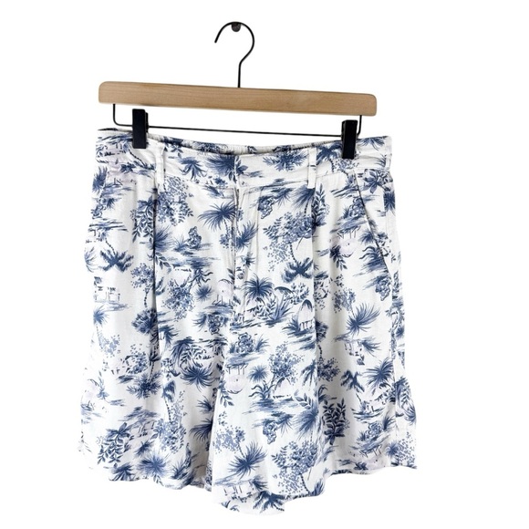 ABERCROMBIE & Fitch Linen-blend Tailored Shorts  Tropical Medium - Picture 1 of 7